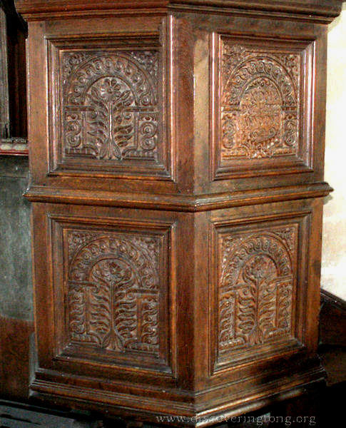 Fine Jacobean oak pulpit